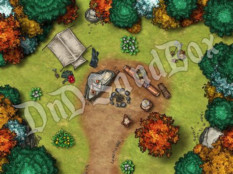 Night And Day Campsite Maps Dnd Digital Map Etsy