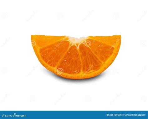 Orange Cut In Half Isolated On White Background With Clipping Path