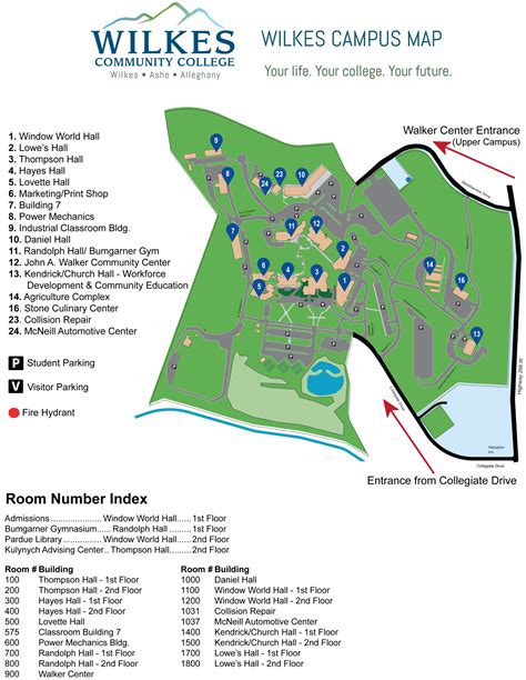 Wilkes Community College Map University Wilkesboro Township North