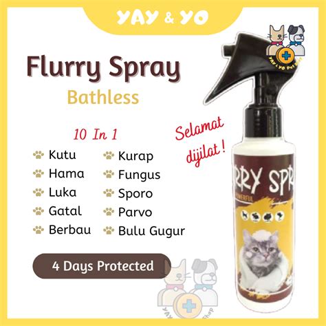 Yayandyo Flurry Spray Ubat Obat Kurap Fungus Sporo Luka Gatal Bulu Gugur