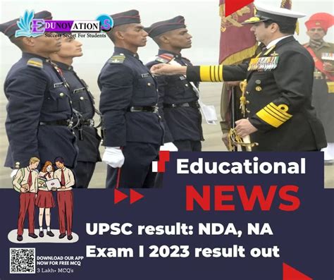 Upsc Result Nda Na Exam I 2023 Result Out Edunovations