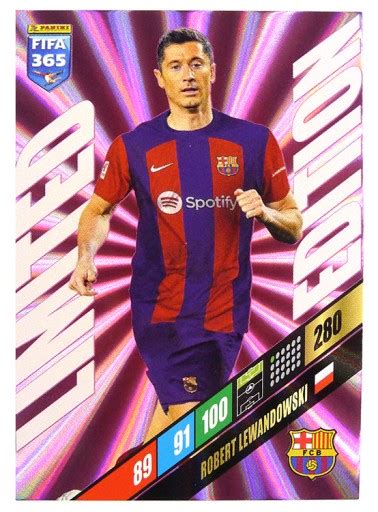 karty piłkarskie PANINI FIFA 365 2024 LIMITED BAR Lewandowski