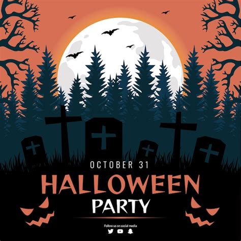 Premium Vector | Halloween Party banner design template