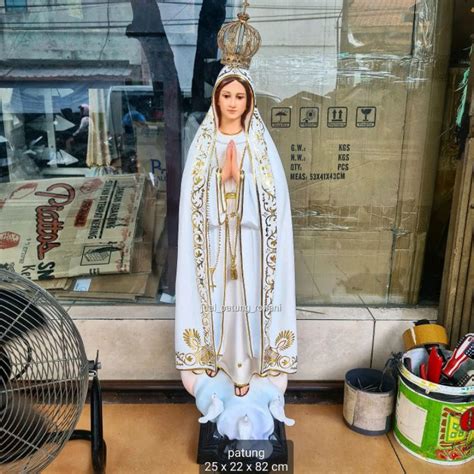 Jual Patung Yesus Tangan Terbuka Atau Maria Fatima Putih 80 Cm Shopee