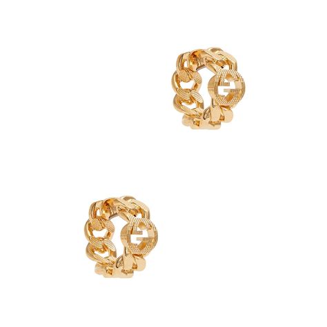 Gucci Gucci Gg Gold Tone Chain Hoop Earrings Editorialist