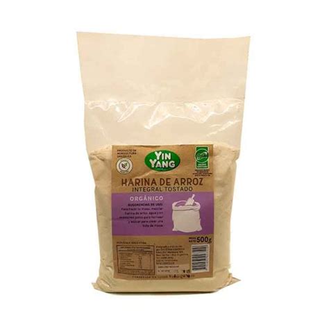 HARINA ORGANICA DE ARROZ INTEGRAL TOSTADO 500G YIN YANG Biomarket