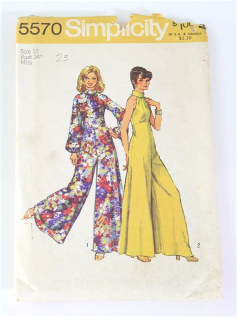 Simplicity Pattern No 5570 70 S Vintage Sewing Pattern 70s