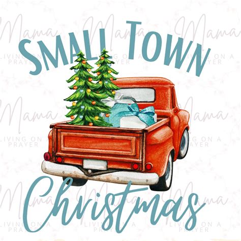 Small Town Christmas Png Digital Design Etsy