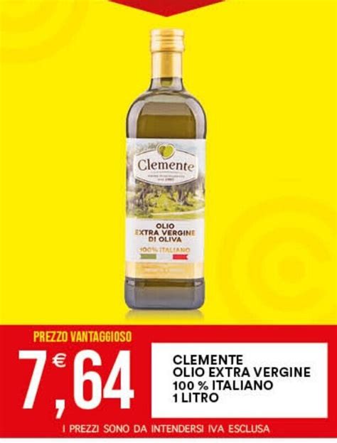 Clemente Olio Extra Vergine 100 Italiano 1 Litro Offerta Di Vantaggio