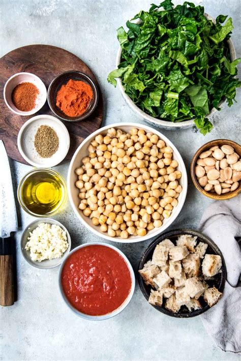 Spinach And Chickpea Stew Wild Greens And Sardines