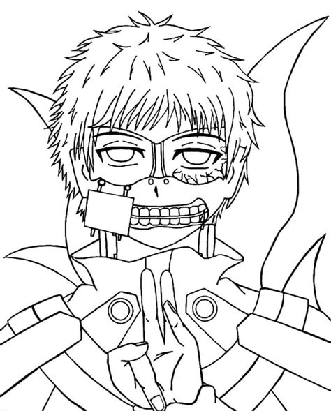 Coloriage Kaneki T Te T L Chargez Imprimez Ou Coloriez En Ligne