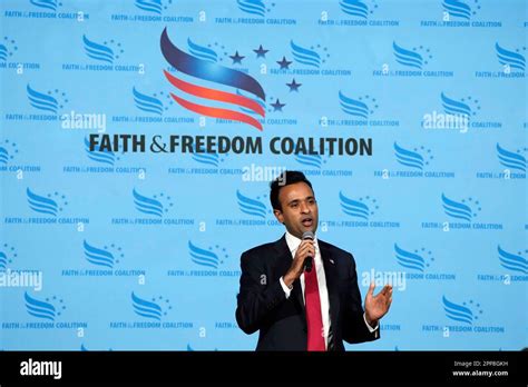 Republican Presidential Candidate Vivek Ramaswamy Speaks During The