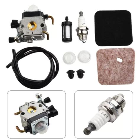 LUFTFILTER VERGASER KIT Zündkerze Für Stihl HT75 HS80 FS74 Knopflöcher