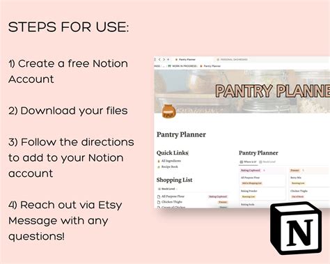 Notion Pantry Template Pantry Inventory Notion Notion Kitchen