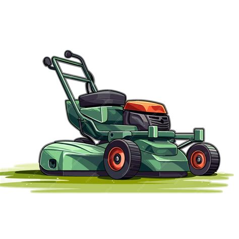 Premium Vector Lawn Mower Vector On White Background