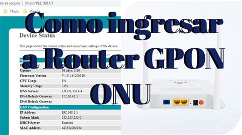 Como Ingresar A Router Gpon Onu Cambiar Nombre Y Contrase A