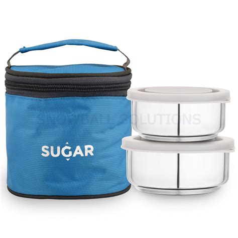 Sugar Homeware Stainless Steel Double Wall Insulated Lunchbox Set Of