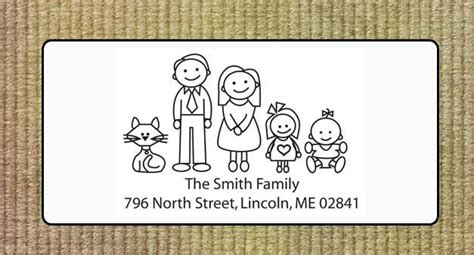 150 Personalized Family Address Labels featuring by norwoodarts