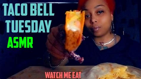 Asmrtaco Bell Tuesdaywatch Me Eatiamtherealladyred💋 Youtube