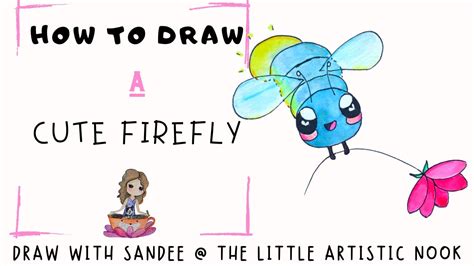 How To Draw A Cute Firefly Step By Step Insect Illustration Tutorial