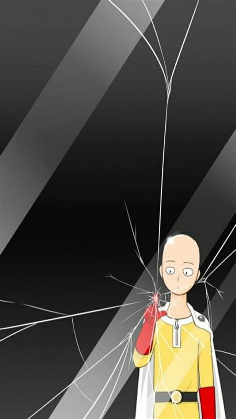 Saitama One Punch Man Broken Glass Hd Phone Wallpaper Peakpx