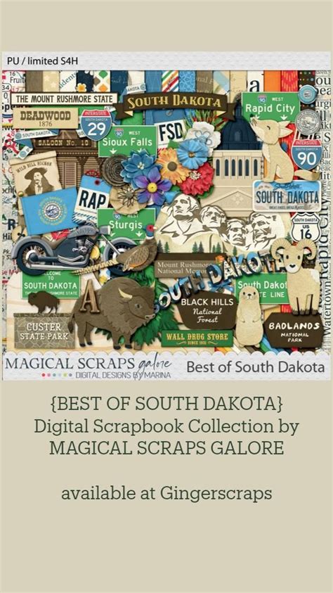 BEST OF SOUTH DAKOTA Digital Scrapbook Collection By MAGICAL SCRAPS