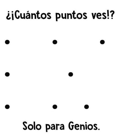 Cu Ntos Puntos Ves La Soluci N Al Test Solo Para Genios Raza Espa Ola