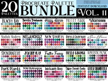 Procreate Color Palette Bundle Pack Vol Set By Zara Roza