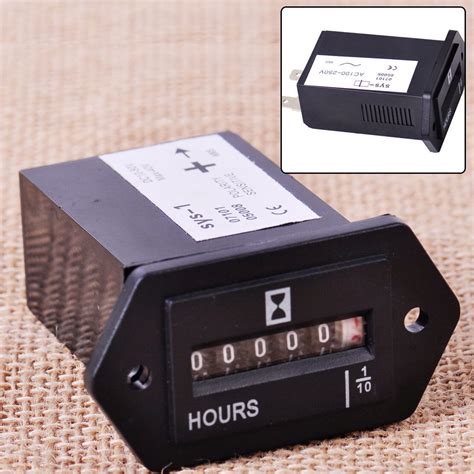 Ac 100 250v Engine Generator Sealed Hour Meter Counter Timer 6 Digit