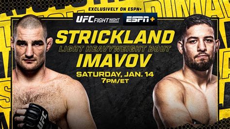 Ufc Vegas Live Strickland Vs Imavov Livestream Full Fight Night