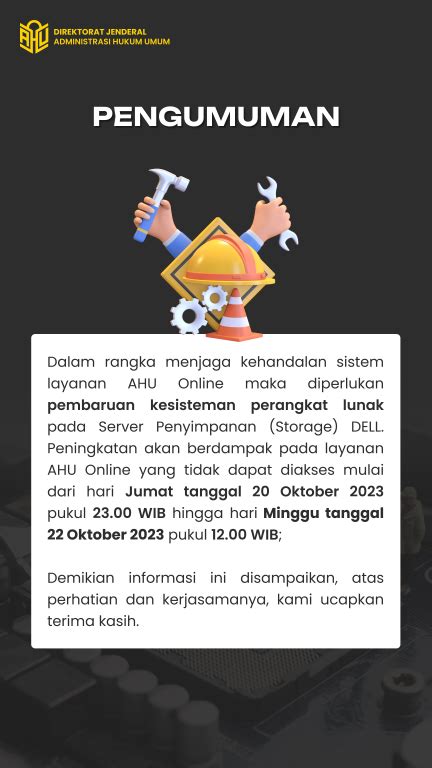 pengumuman direktorat jenderal administrasi hukum umum kementerian