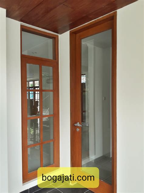 Pintu Kaca Frame Kayu Solid Jual Pintu Kayu PK Boga Jati