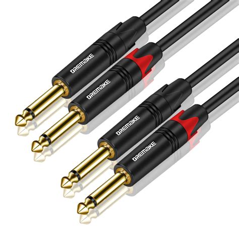 Dremake Dual Ts To Dual Ts Stereo Instrument Patch Cable