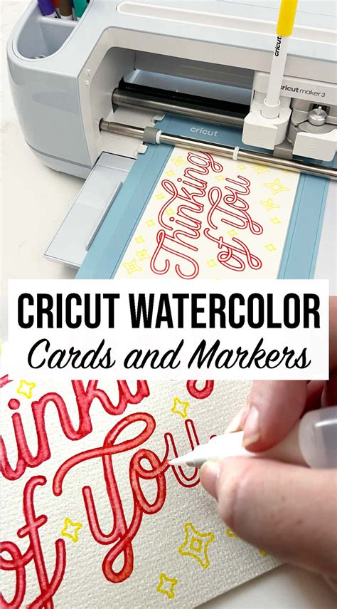 A Person Using A Cricut Watercolor Card And Marker