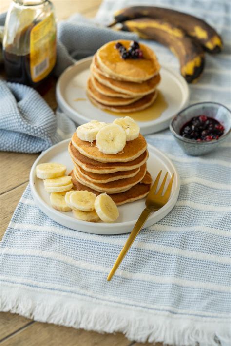 Bananen Pancakes schnell einfach für ganze Familie Einfach Malene