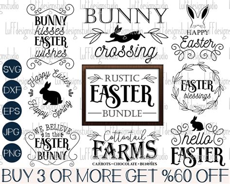 Easter SVG, Easter Sign SVG, Easter SVG Bundle, Easter Farmhouse Svg ...