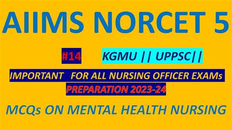 Aiims Norcet Preparation Aiims Norcet Uppsc Staff Nurse