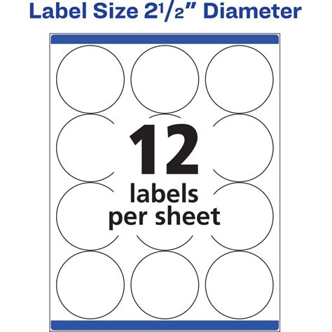 Avery Round High Visibility Labels Multipurpose ID Labels Avery