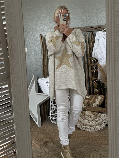 Pull Cds Oversize Beige Au Ch Teau De Sable Boutique En Ligne Pour Femme