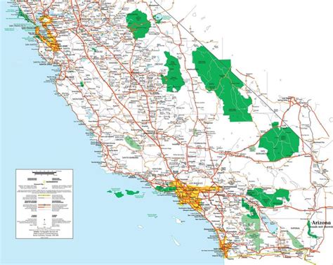 24x30 Poster Detailed Map of Southern California - Etsy Canada ...