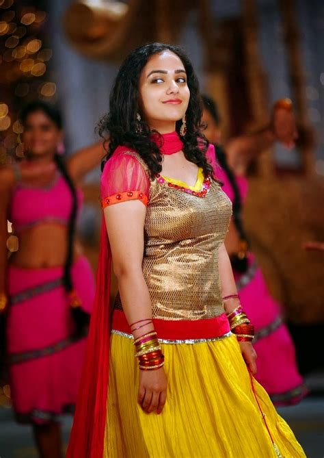 WEB WORLD Nithya Menon Hot Unseen Pavadai Blouse Stills