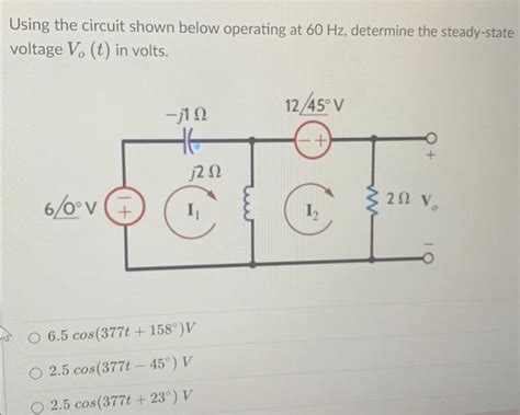 Solved Using The Circuit Shown Below Operating At