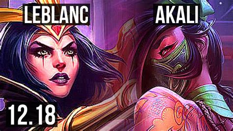 Leblanc Vs Akali Mid 9 1 11 Legendary 300 Games Euw Diamond