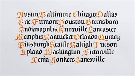 Fraktur Capitals With Textura Blackletter Minuscules I Used A 3mm