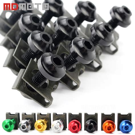 M6 6mm Motorcycle Fairing Body Bolts Spire Speed Fastener Clips Screw