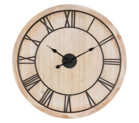 Horloge Murale Vintage Ronde En Bois Mdf Horloge D Corative Pour Salon