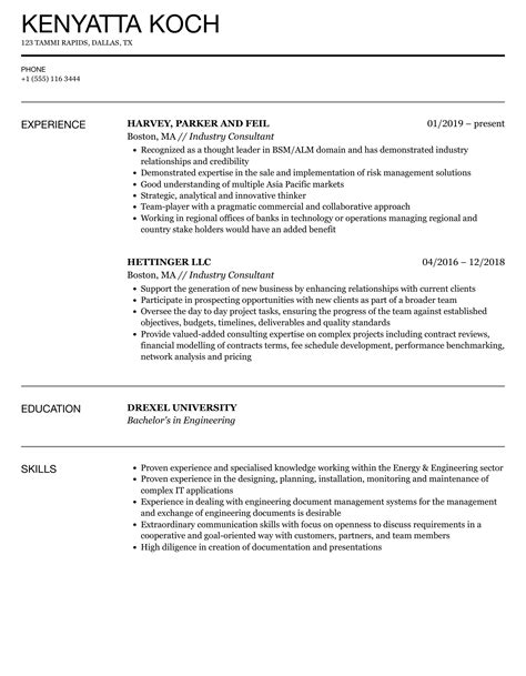 Resume Templates By Industry