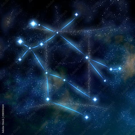 Gemini constellation and symbol Stock Illustration | Adobe Stock