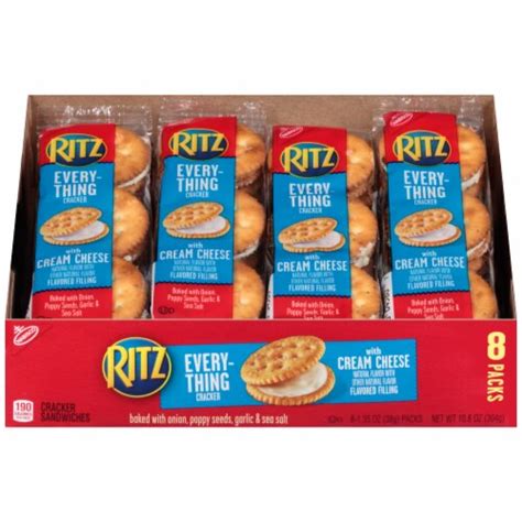 Ritz Everything Cracker Sandwiches With Cream Cheese Filling Packs 8 Ct 135 Oz Kroger