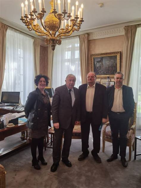 Michel Fournier Pr Sident Des Maires Ruraux Rencontre G Rard Larcher